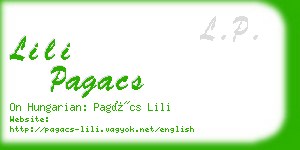 lili pagacs business card